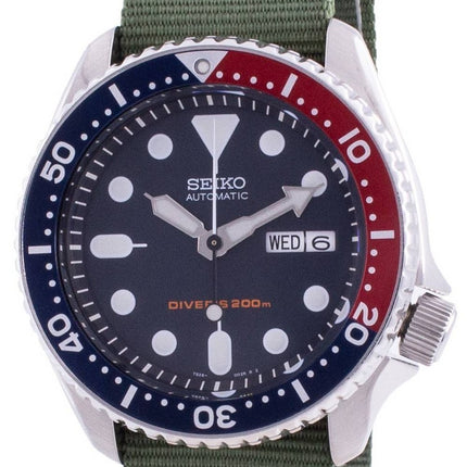 Seiko Automatic Diver's Deep Blue SKX009K1-var-NATO9 200M herrklocka