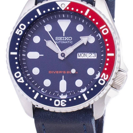 Seiko Automatic SKX009K1-var-LS13 Diver's 200M mörkblå läderrem herrklocka