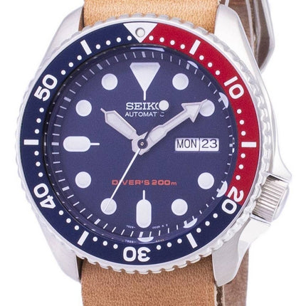 Seiko Automatic SKX009K1-var-LS18 Diver's 200M brunt läderband herrklocka