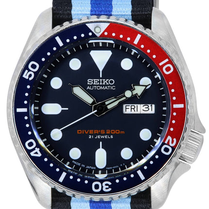 Seiko Blue Dial Automatic Diver's SKX009J1-var-NATO20 200M herrklocka