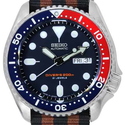 Seiko Blue Dial Automatic Diver's SKX009J1-var-NATO22 200M herrklocka