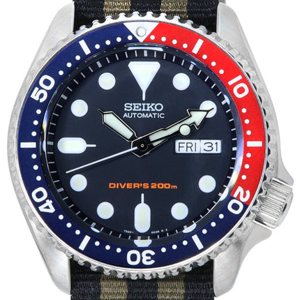 Seiko Blue Dial Automatic Diver's SKX009K1-var-NATO21 200M herrklocka