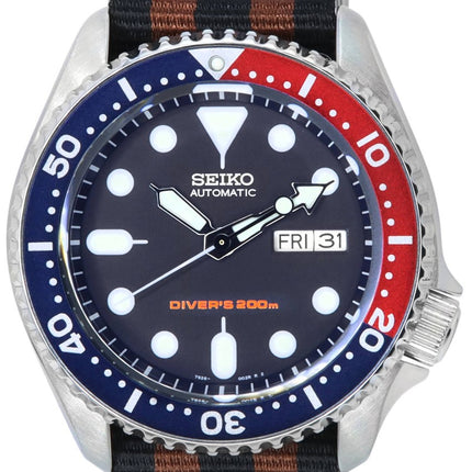 Seiko Blue Dial Automatic Diver's SKX009K1-var-NATO22 200M herrklocka