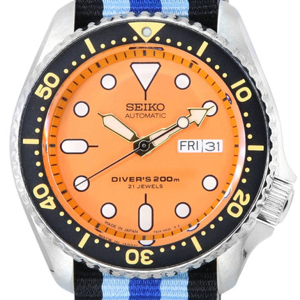 Seiko Orange Dial Automatic Diver's SKX011J1-var-NATO20 200M herrklocka