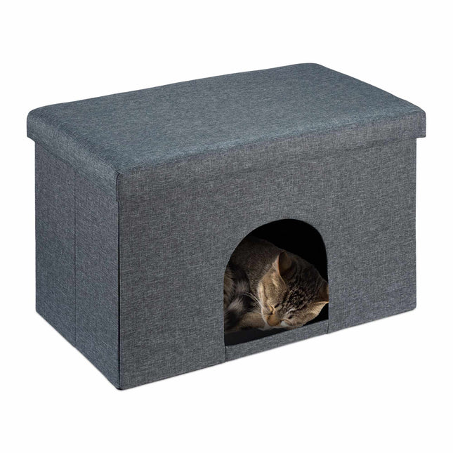 TASSORA - Cat hide with seat cushion in grey