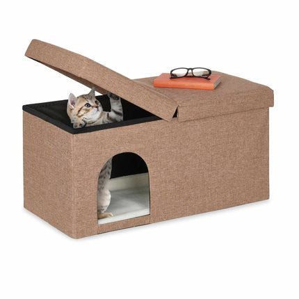 TASSORA - Hopfällbar kattkoja för kattens krypin och vilostunder, 10045088