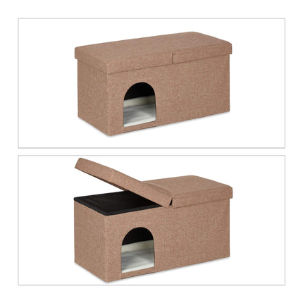 TASSORA - Hopfällbar kattkoja för kattens krypin och vilostunder, 10045088