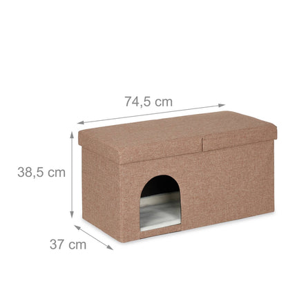TASSORA - Hopfällbar kattkoja för kattens krypin och vilostunder, 10045088