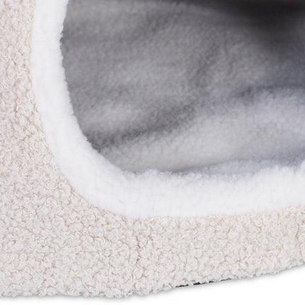 TASSORA - Hopfällbar kattkoja för kattens krypin och vilostunder, beige