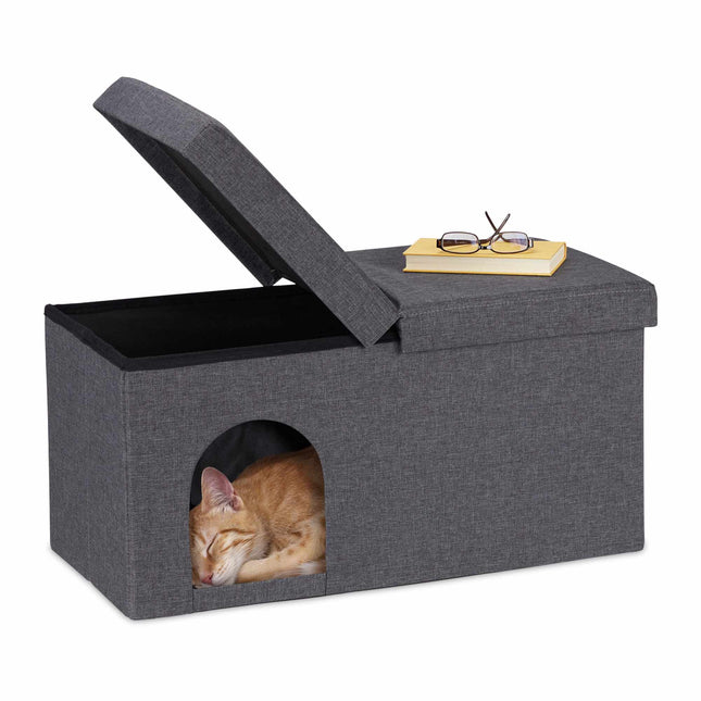 TASSORA - Cat Cave in Grey with Lid