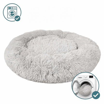 TASSORA - Hundbädd med upphöjd kant, ljusgrå, 18 cm, 10053824_652