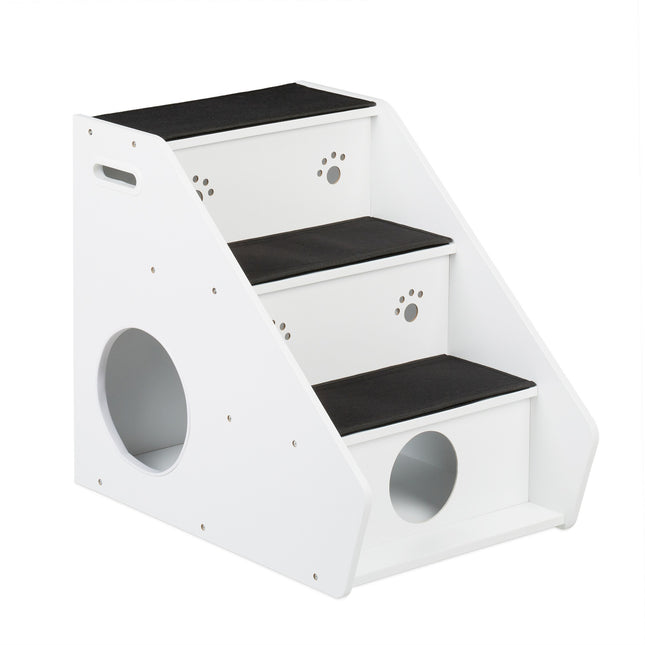 TASSORA - Pet Stairs with 3 Steps and Hidden Storage