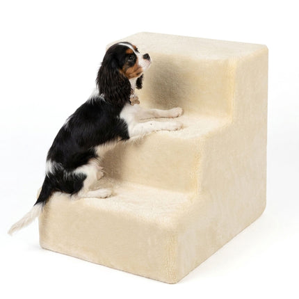 TASSORA - Hundtrappa med avtagbart överdrag, beige, 36,5×35×45 cm