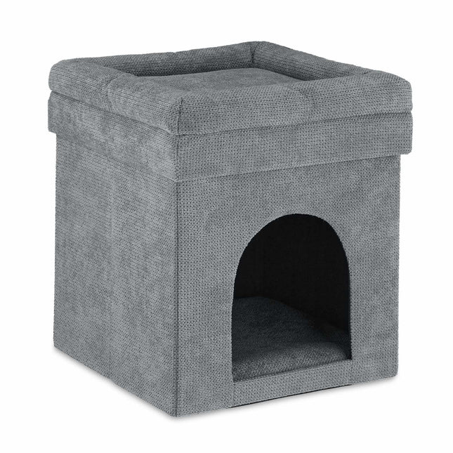 TASSORA - Stool for cat cave in grey