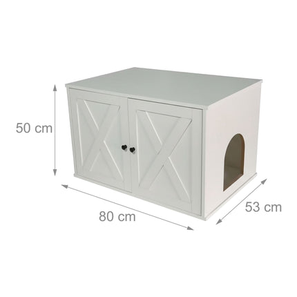TASSORA - Cat Litter Cabinet with Side Entrance and Divider