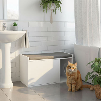 TASSORA - Kattlådemöbel med bänkfunktion för en diskret placering av kattlådan