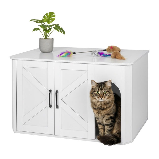 TASSORA - Cat Litter Cabinet with Mat - Wood-Effect, Multi-Use