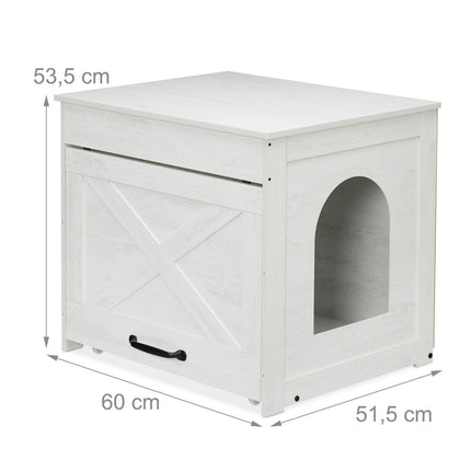 TASSORA - Cat Litter Cabinet with Scratching Mat and Drawer