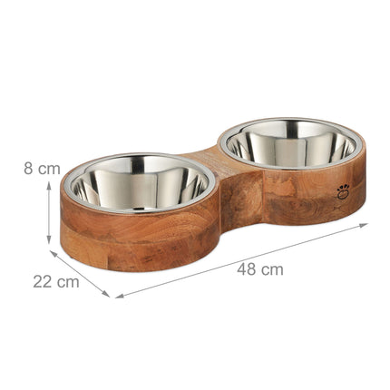 TASSORA - Dog bowl bar with 2 bowls