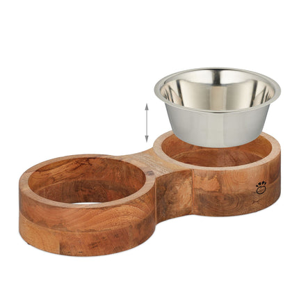 TASSORA - Dog bowl bar with 2 bowls