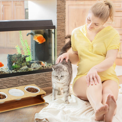 TASSORA - Feeding station for cats with 3 bowls