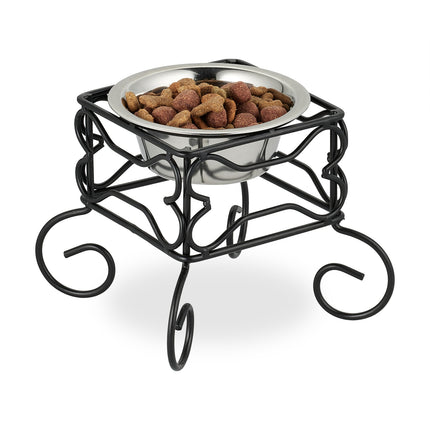 TASSORA - Raised Dog Bowl Stand, 300 ml, Stainless Steel