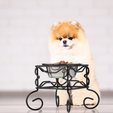 TASSORA - Raised Dog Bowl Stand, 300 ml, Stainless Steel