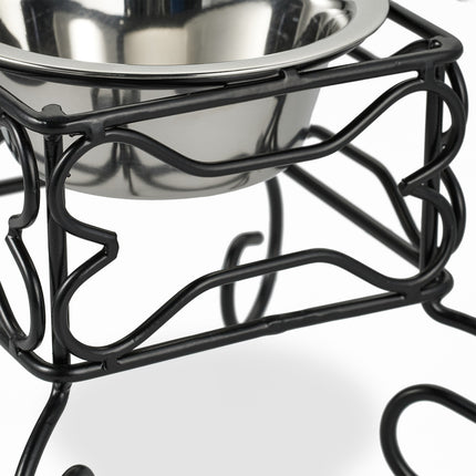 TASSORA - Raised Dog Bowl Stand, 300 ml, Stainless Steel