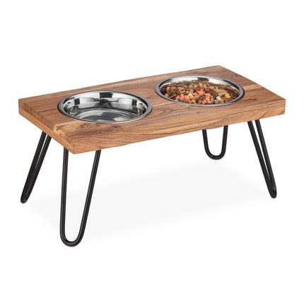 TASSORA - Raised XL dog bowl made from acacia wood