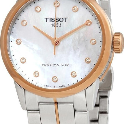 Tissot Luxury Lady Powermatic 80 Diamond Accenter Automatisk T086.207.22.116.00 T0862072211600 Damklocka